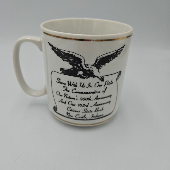 American Bicentennial 1776-1976 Commemorative Coffee Mug Declaration Independenc - Picture 2 of 4